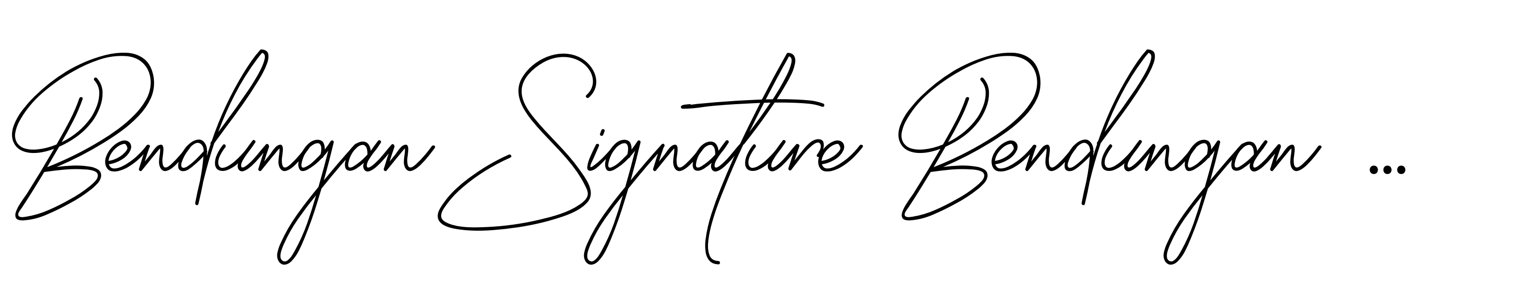 Bendungan Signature Bendungan Signature Handwritten